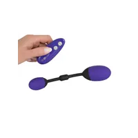 GoGasm Vibrating Pussy & Ass Balls: Vibro-Liebeskugel-Duo, schwarz/lila GoGasm Vibrating Pussy & Ass Balls: Vibro-Liebeskugel-Duo, schwarz/lila