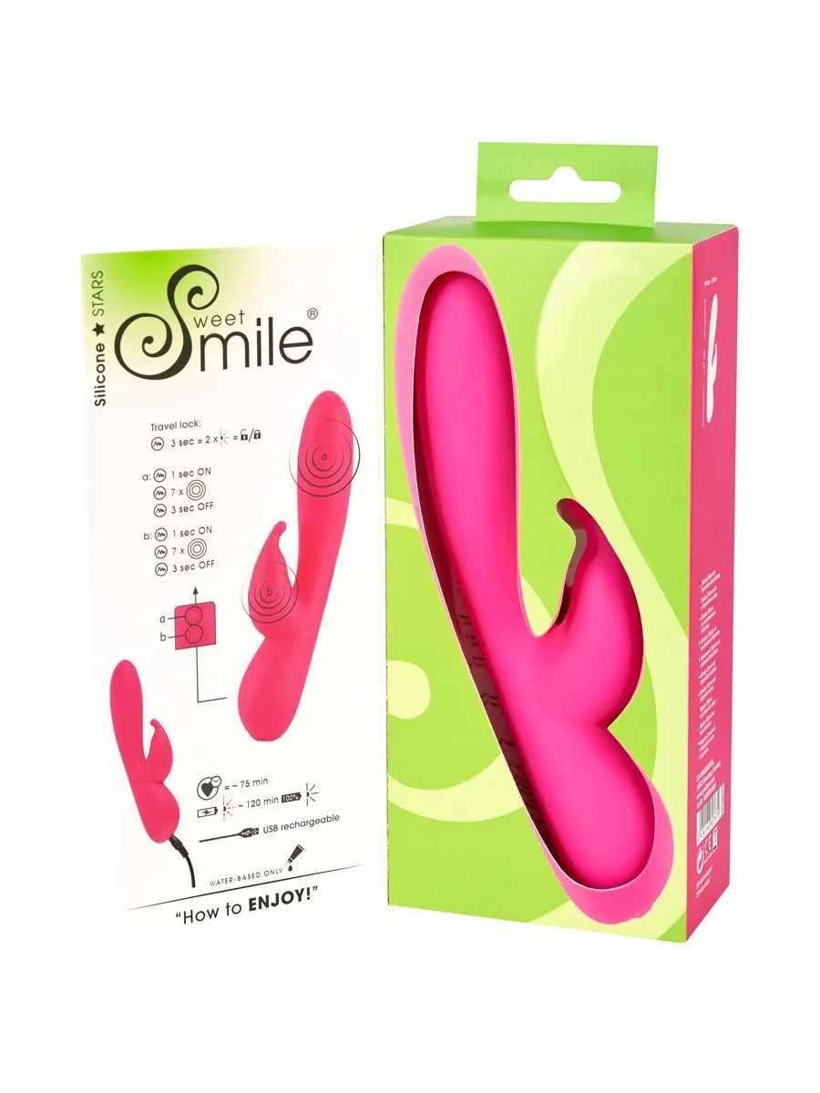 Sweet Smile Rechargeable Rabbit: Bunnyvibrator, pink Sweet Smile Rechargeable Rabbit: Bunnyvibrator, pink