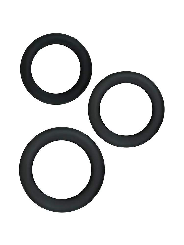 Renegade Diversity: Penisringe-Set, schwarz Renegade Diversity: Penisringe-Set, schwarz