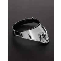 Triune Locking Cleopatra Collar with Ring: Edelstahl-Halsfessel (M/L) Triune Locking Cleopatra Collar with Ring: Edelstahl-Halsfessel (M/L)