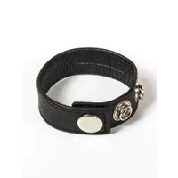 Black Label 3 Snap Leather Cock Ring: Penis- und Hodenriemen, schwarz Black Label 3 Snap Leather Cock Ring: Penis- und Hodenriemen, schwarz