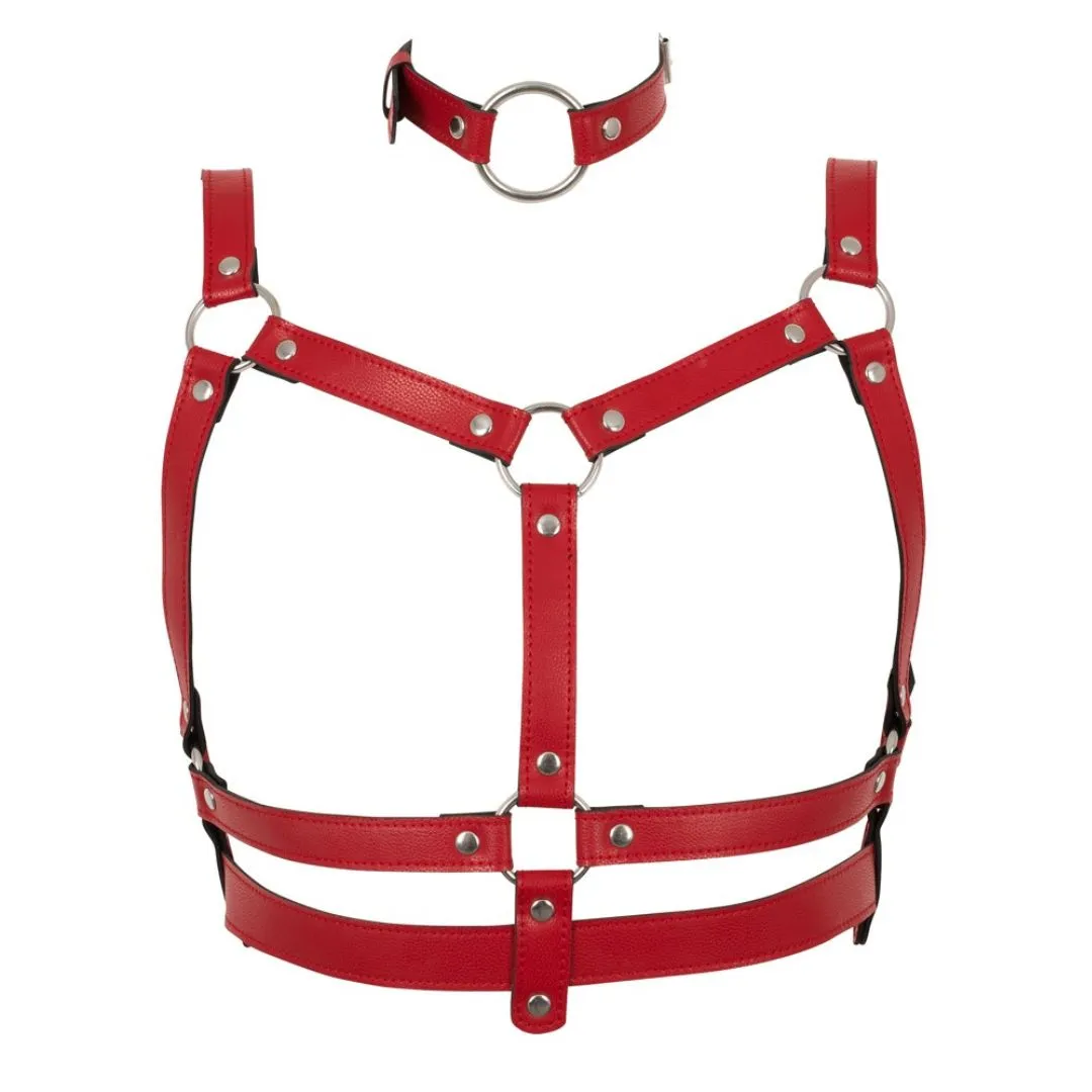 4-teiliges Harness-Set in Leder-Optik – Bild 3