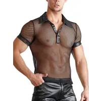 Herren-Netz-Shirt, schwarz (L) Herren-Netz-Shirt, schwarz (L)