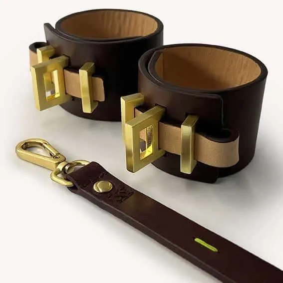 SPNKD - Whisper Handschellen | Schokolade Größe L – Bild 2