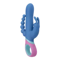 Rabbit Doppelvibrator blau rosa - Ø 3,5cm Rabbit Doppelvibrator blau rosa - Ø 3,5cm