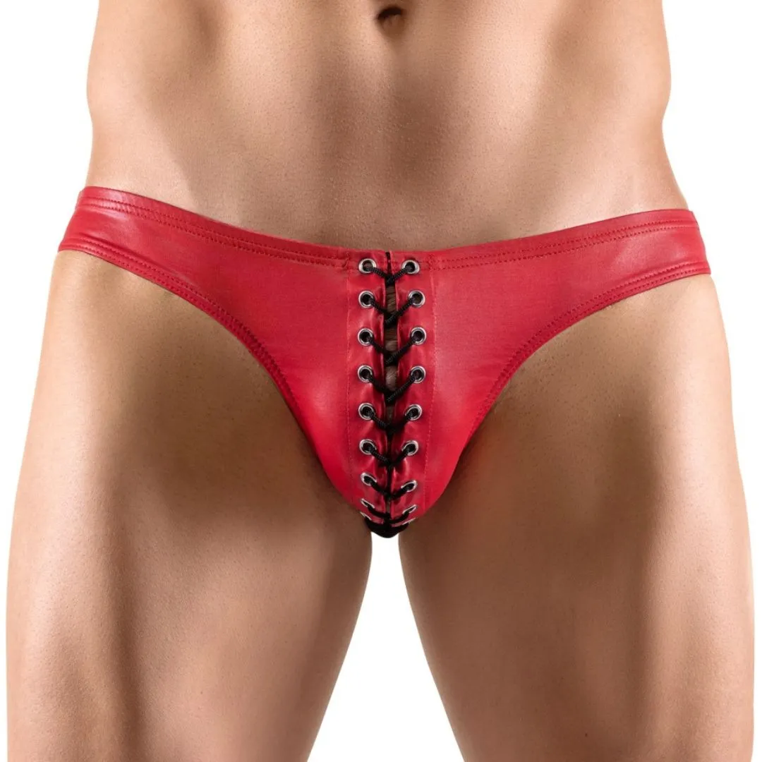 Slip im Glanzlook mit Frontschnürung Slip im Glanzlook mit Frontschnürung