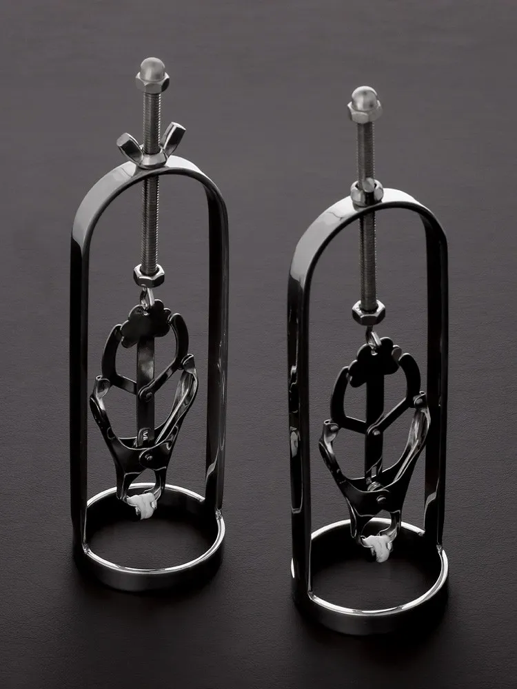 Triune Tit Tuggers with Clover Clamp: Edelstahl-Nippelklemmen Triune Tit Tuggers with Clover Clamp: Edelstahl-Nippelklemmen