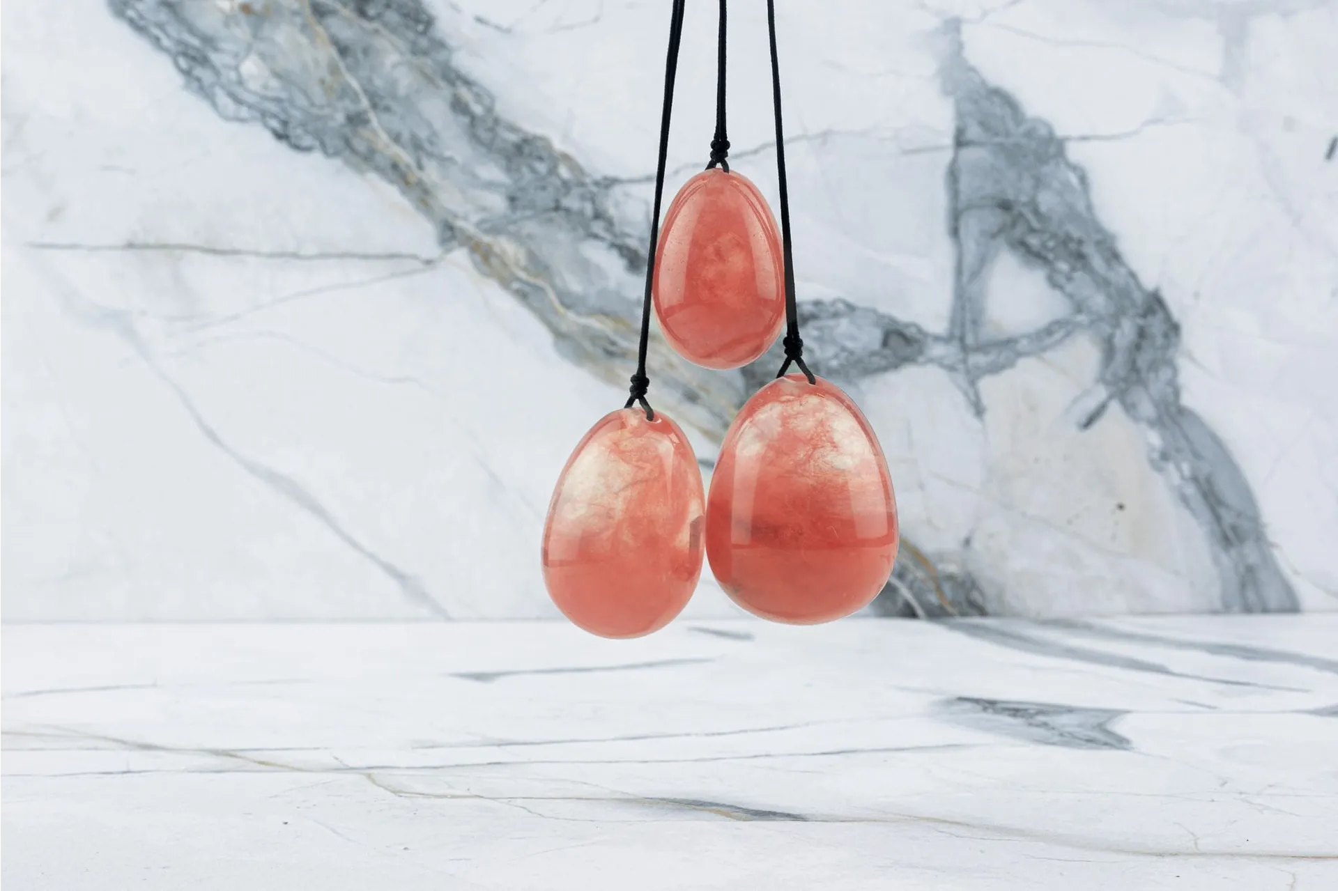 Yoni-Ei - Roter Quarz (Satz) Yoni-Ei - Roter Quarz (Satz)