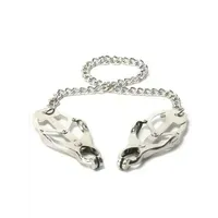 Master Series Monarch Clover: Nippelklemmen mit Kette, silber Master Series Monarch Clover: Nippelklemmen mit Kette, silber