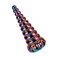 Farbenfroher Analplug aus Glas, 16 cm Farbenfroher Analplug aus Glas, 16 cm