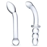 Glas - G-Spot Pleasure Glass Dildo Set 2 pcs Glas - G-Spot Pleasure Glass Dildo Set 2 pcs