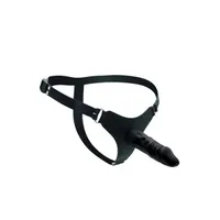 Silikon-Strap-On mit Dildo (12cm), schwarz Silikon-Strap-On mit Dildo (12cm), schwarz