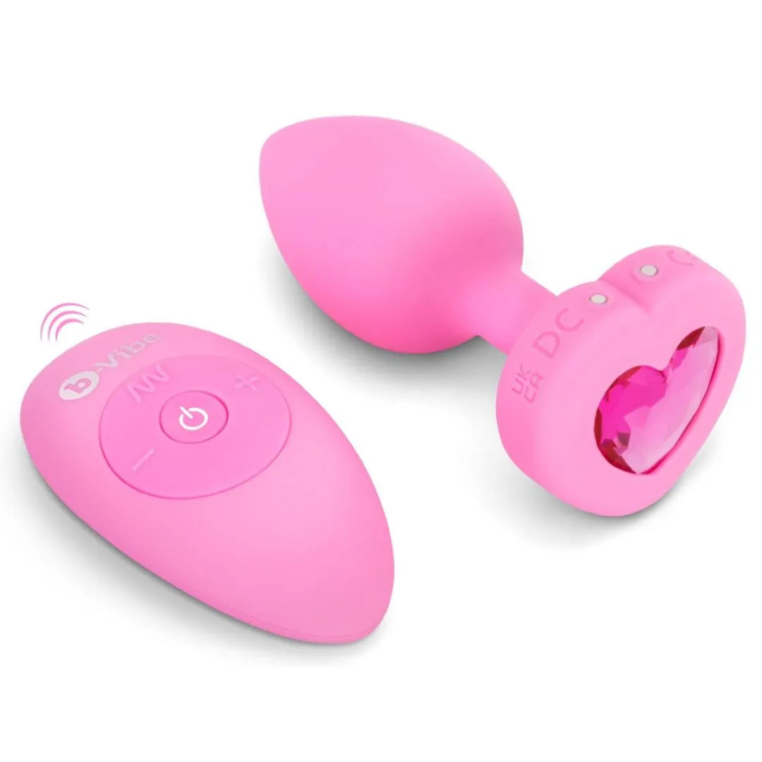 Analvibrator „vibrating heart“ mit Herz-Stopper und Fernbedienung – Bild 2