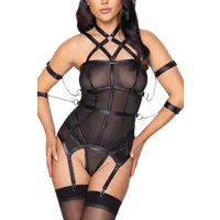 Strapscorsage mit abnehmbaren Fesseln Strapscorsage mit abnehmbaren Fesseln