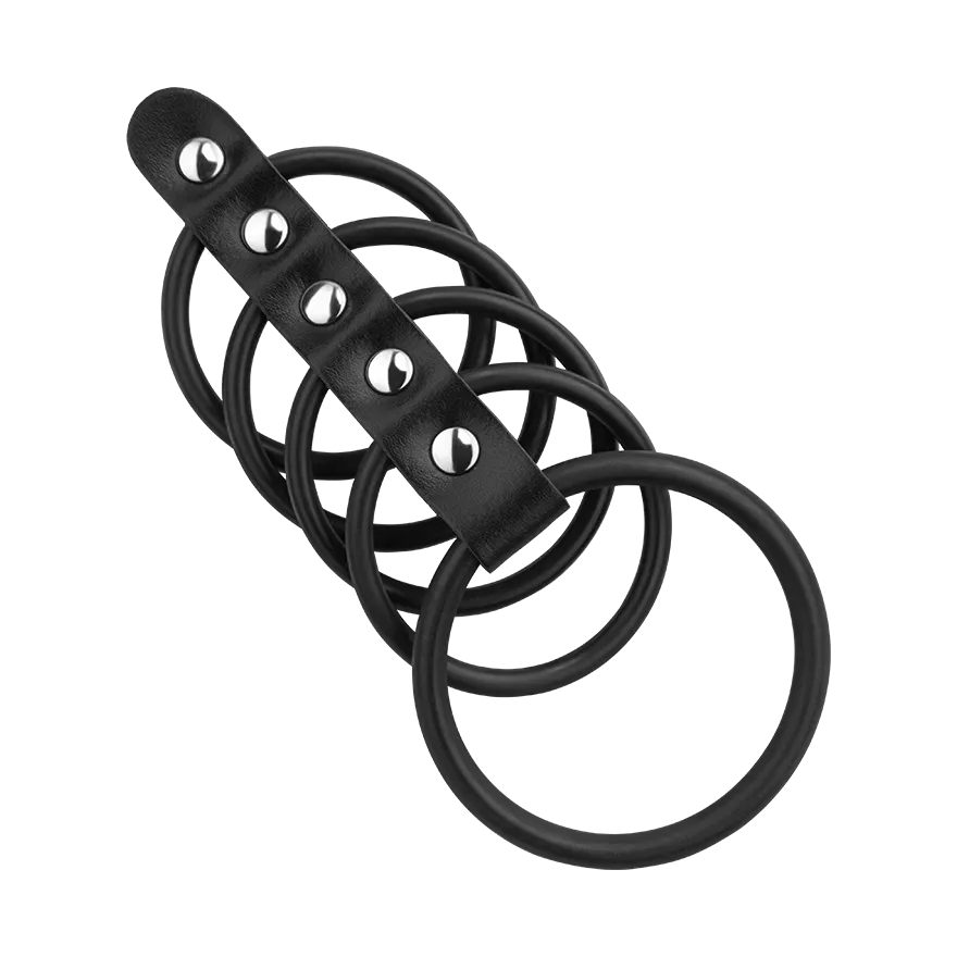 Penismanschette mit 5 Ringen, 4 - 5 cm Penismanschette mit 5 Ringen, 4 - 5 cm