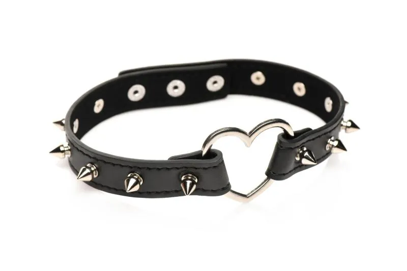 XR Brands - Spiked Heart Choker - Schwarz – Bild 2