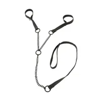 Bad Kitty Handfesseln mit Leine, schwarz Bad Kitty Handfesseln mit Leine, schwarz