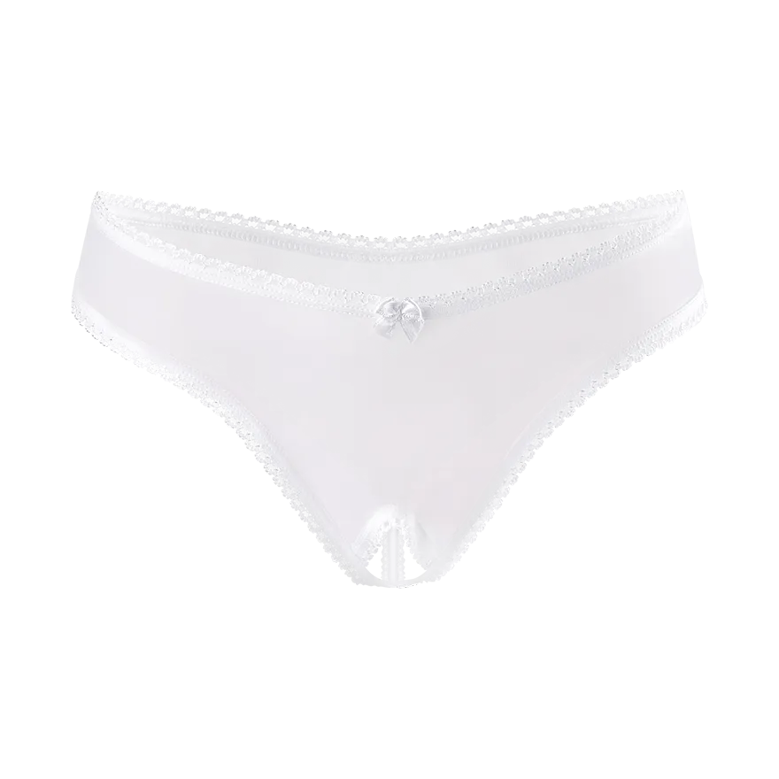 Schicker Ouvert-String mit Ziernaht Schicker Ouvert-String mit Ziernaht