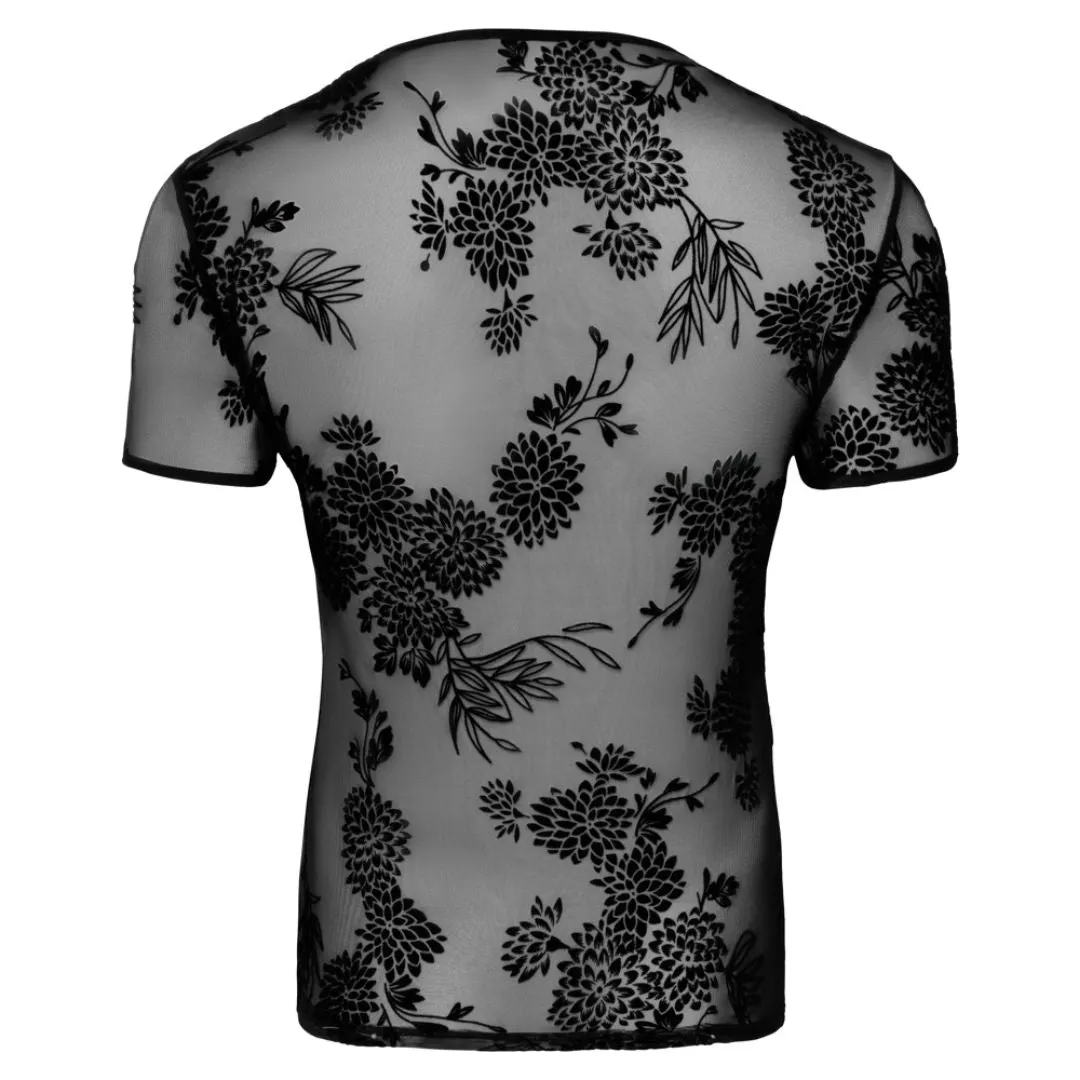 Shirt mit Paradies-Samtflockprint – Bild 5