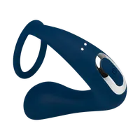 Silikon-Analvibrator mit integriertem Penisring, 12 cm Silikon-Analvibrator mit integriertem Penisring, 12 cm