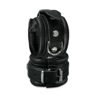 Xx-DreamsToys: Leder-Handfesseln, schwarz Xx-DreamsToys: Leder-Handfesseln, schwarz
