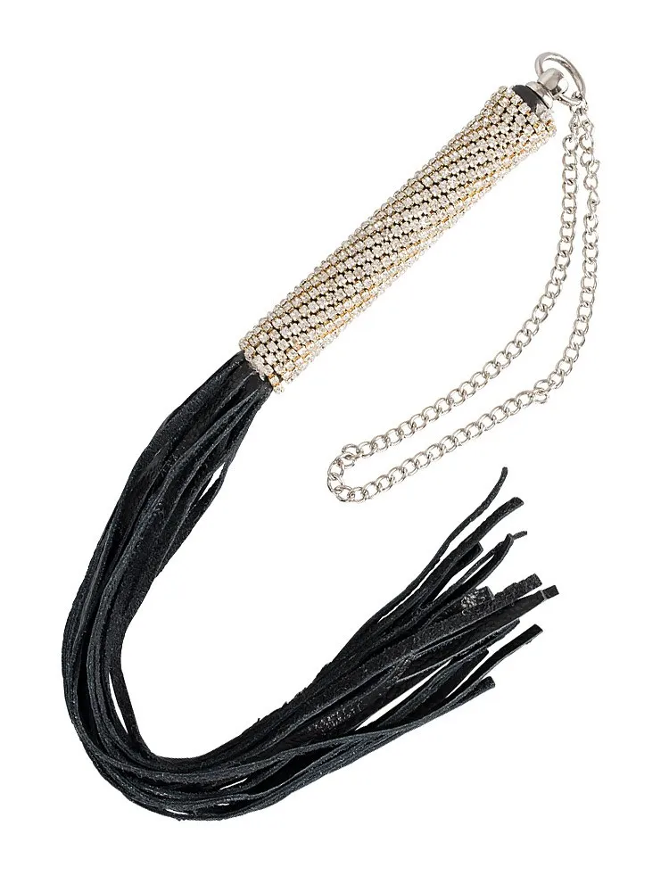 Bad Kitty Minipeitsche mit Strass, schwarz Bad Kitty Minipeitsche mit Strass, schwarz