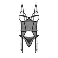 Obsessive - Freedom Euridia Korsett und String - Schwarz Obsessive - Freedom Euridia Korsett und String - Schwarz