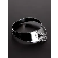 Triune Locking Men%27s Collar with Ring: Edelstahl-Halsfessel (S/M) Triune Locking Men%27s Collar with Ring: Edelstahl-Halsfessel (S/M)