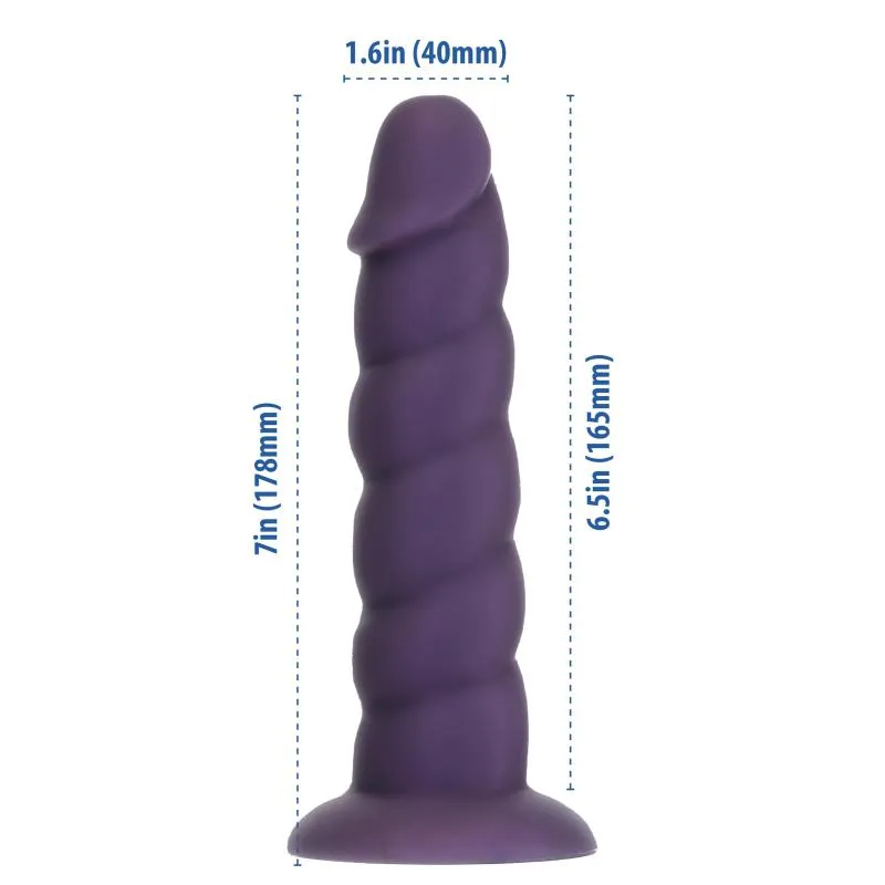 Addiction – Fantasy Unicorn Dildo 18 cm – Lila – Bild 5