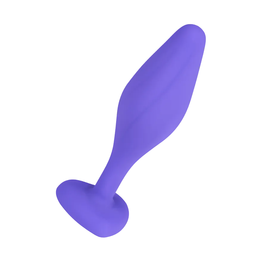 Schlanker Silikon-Analplug mit herzförmiger Basis, 10,5 cm Schlanker Silikon-Analplug mit herzförmiger Basis, 10,5 cm