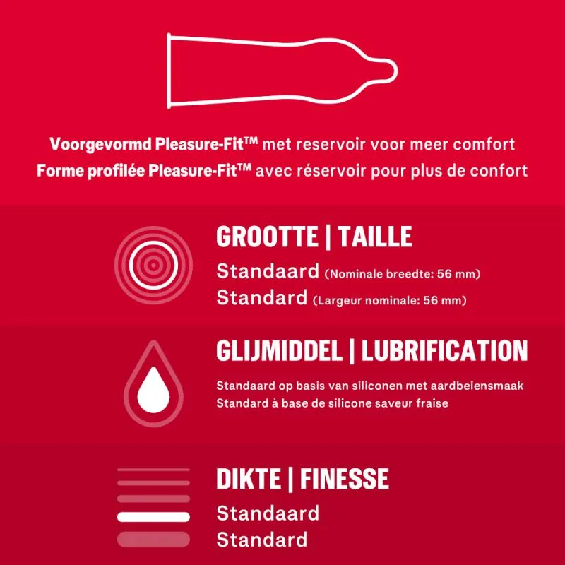 Durex - Kondome mit Erdbeergeschmack - 20 Stücke – Bild 2