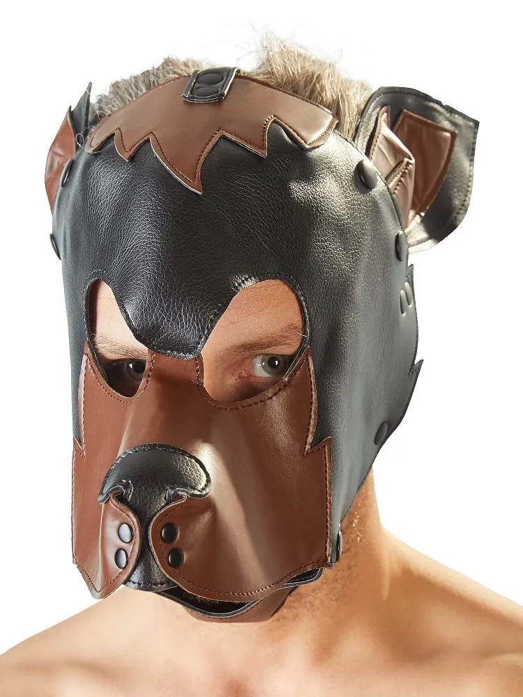 Hundemaske, schwarz/braun Hundemaske, schwarz/braun
