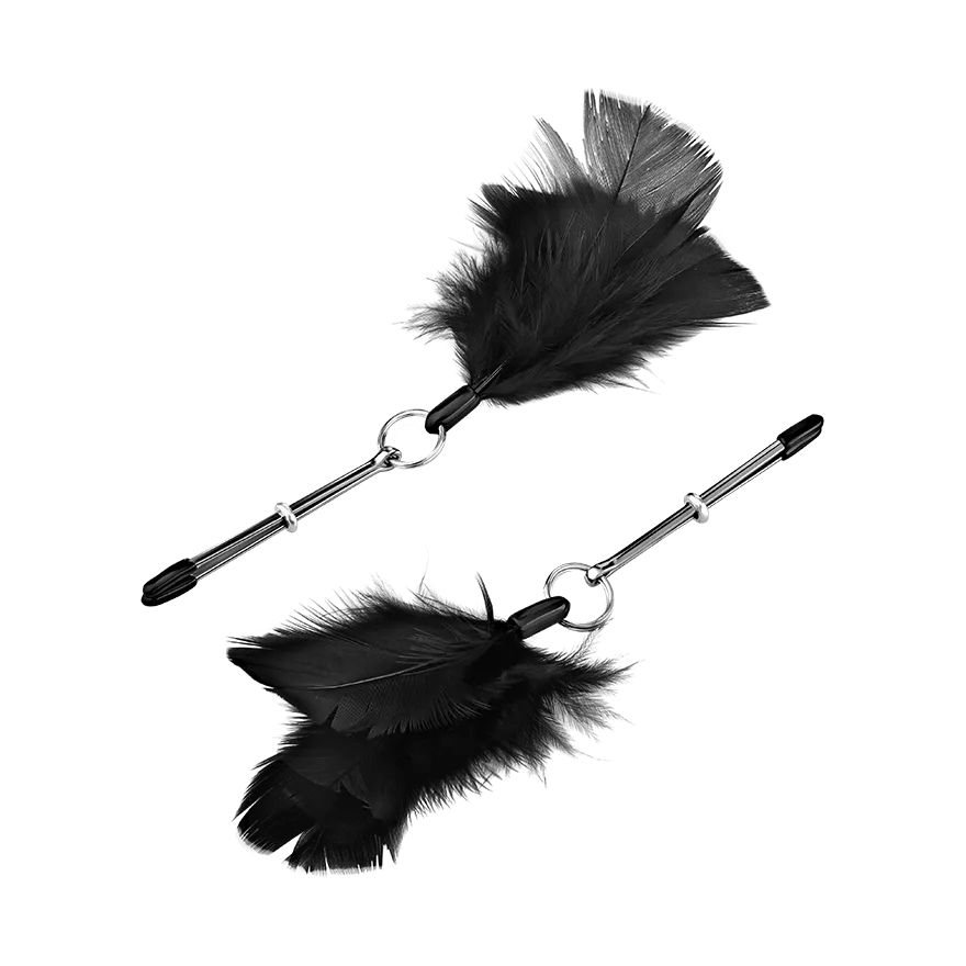 Brustklemmen mit Federverzierung Brustklemmen mit Federverzierung