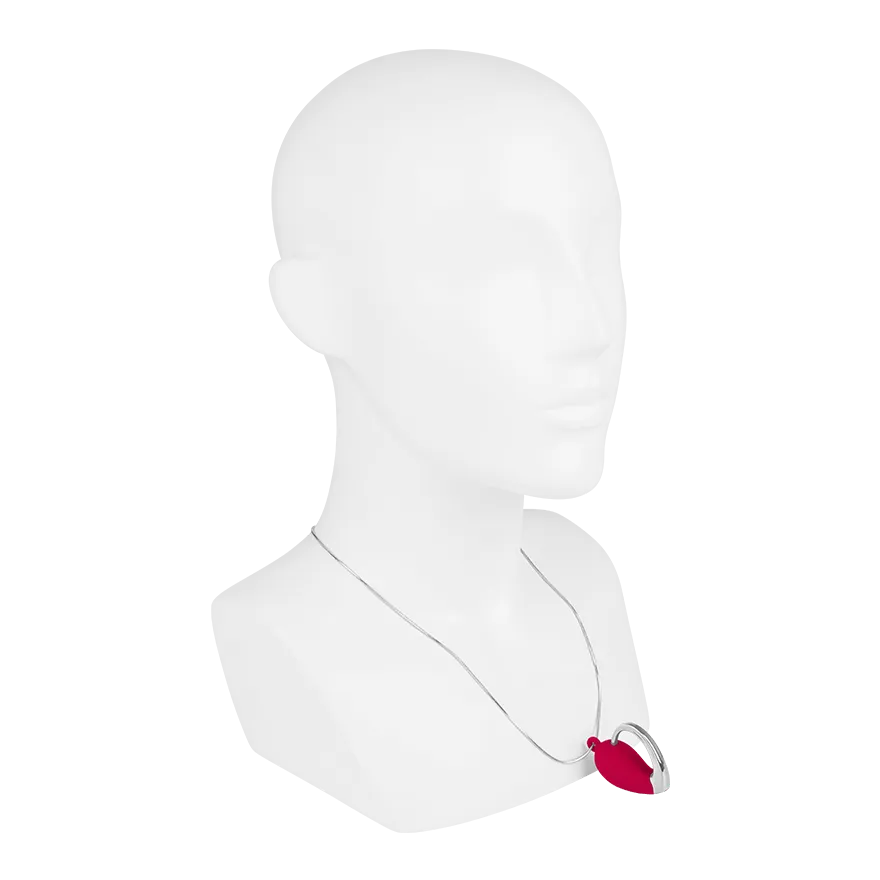 Herzförmiger Minvibrator mit Halskette, 4,8 cm Herzförmiger Minvibrator mit Halskette, 4,8 cm