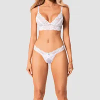 BH plus String „Heavenly“ aus Feinnetz und Blütenspitze BH plus String „Heavenly“ aus Feinnetz und Blütenspitze