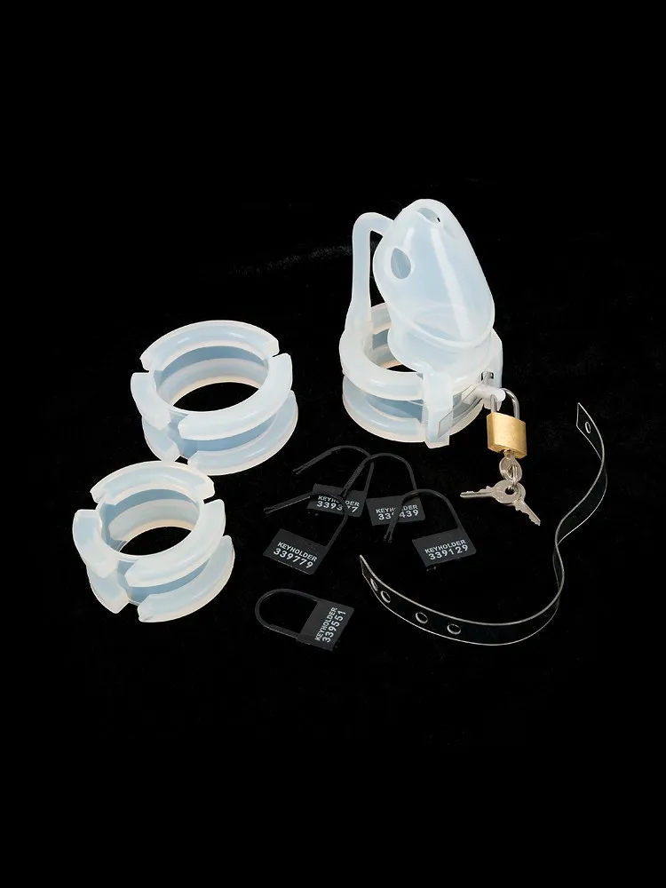 Peniskäfig im 15-teiligen Set, transparent Peniskäfig im 15-teiligen Set, transparent