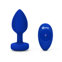 B-Vibe - Vibrating Jewel Plug L/XL Navy B-Vibe - Vibrating Jewel Plug L/XL Navy