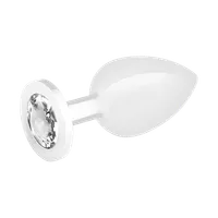 Edelstahl-Dildo mit Kristall, silber, 10 cm Edelstahl-Dildo mit Kristall, silber, 10 cm