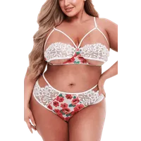 2tlg. Set mit Blumenmuster Plus Size 2tlg. Set mit Blumenmuster Plus Size