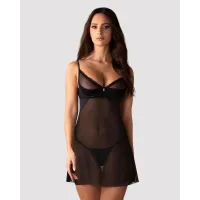 Obsessive - Stelisa Chemise & String - Schwarz Obsessive - Stelisa Chemise & String - Schwarz