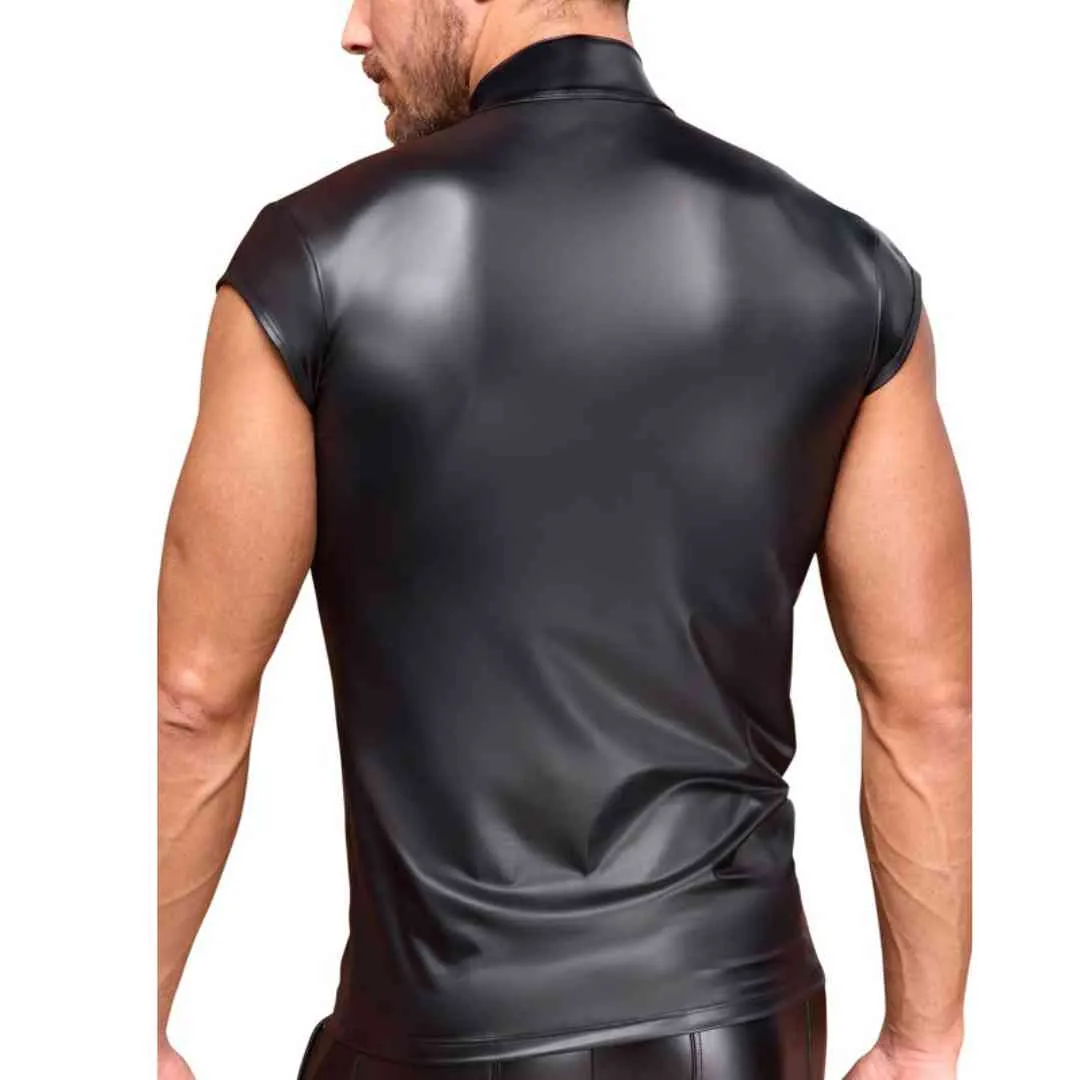 Shirt im Mattlook mit V-Cut-Out – Bild 3