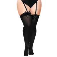 Strapsstrümpfe mit Schleife Plus Size Strapsstrümpfe mit Schleife Plus Size