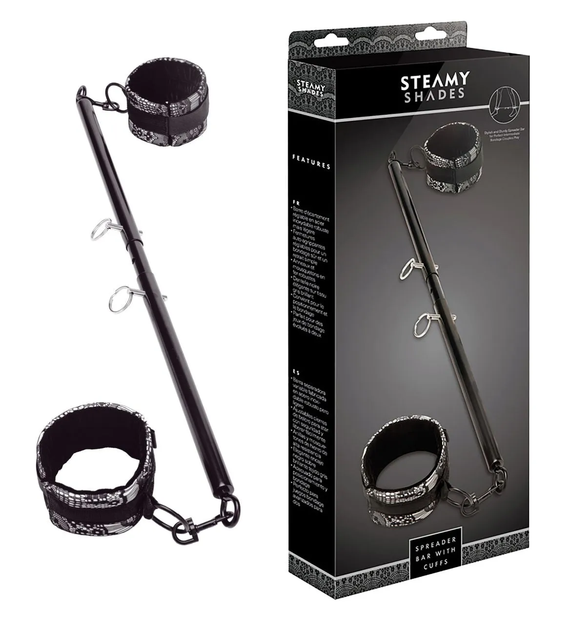 STEAMY SHADES Spreader Bar with Cuffs STEAMY SHADES Spreader Bar with Cuffs