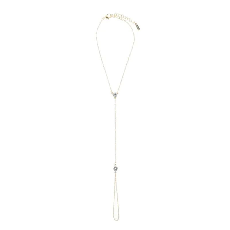 Otazu - Twin Crystal Fusskette - Transparent – Bild 2