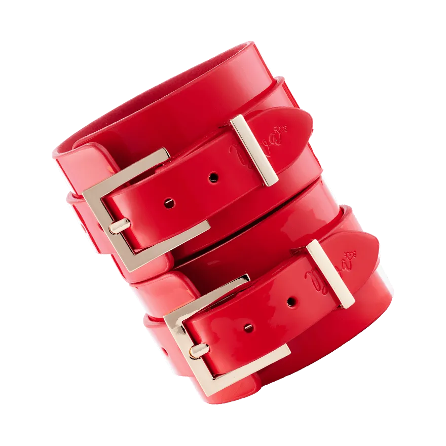 High Gloss Bondage Wrist Cuffs High Gloss Bondage Wrist Cuffs