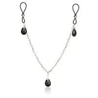 Nipple Chain Jewelry: Nippelschlaufen mit Kette, schwarz Nipple Chain Jewelry: Nippelschlaufen mit Kette, schwarz