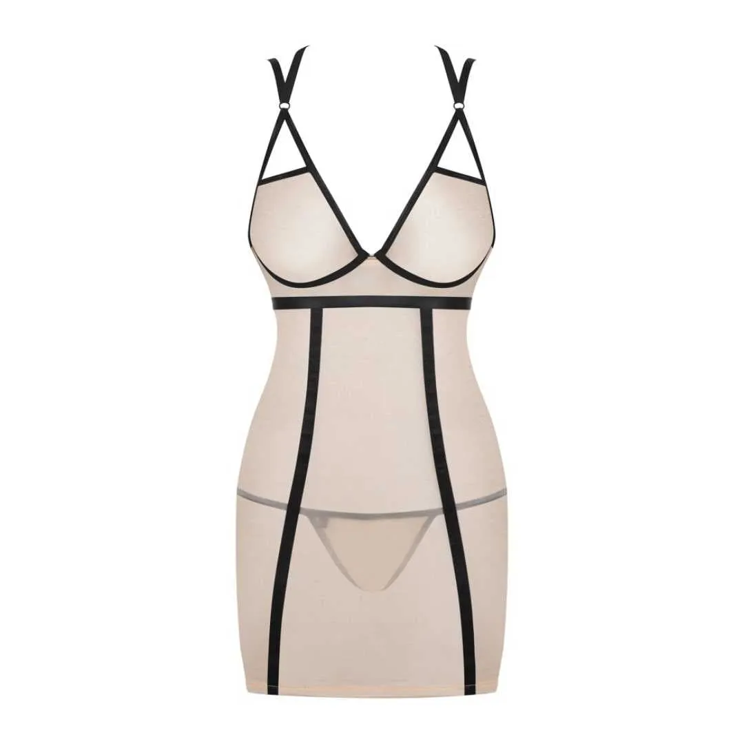 Dessouskleid "Nudelia" mit Kontrastdetails – Bild 4