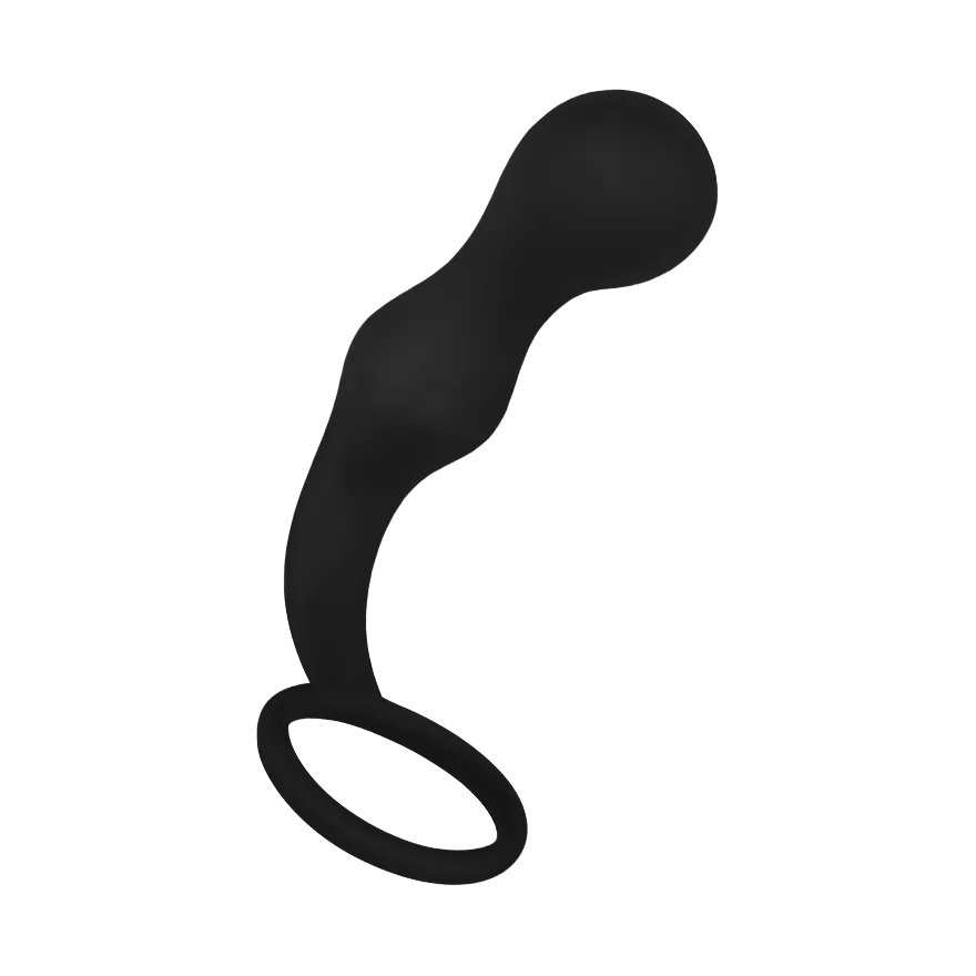 Verführerischer Analplug mit Hodenring, 14,5 cm Verführerischer Analplug mit Hodenring, 14,5 cm
