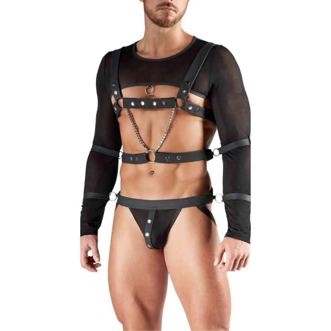 Set aus Crop-Top, Brust-Harness & Jock – Bild 4