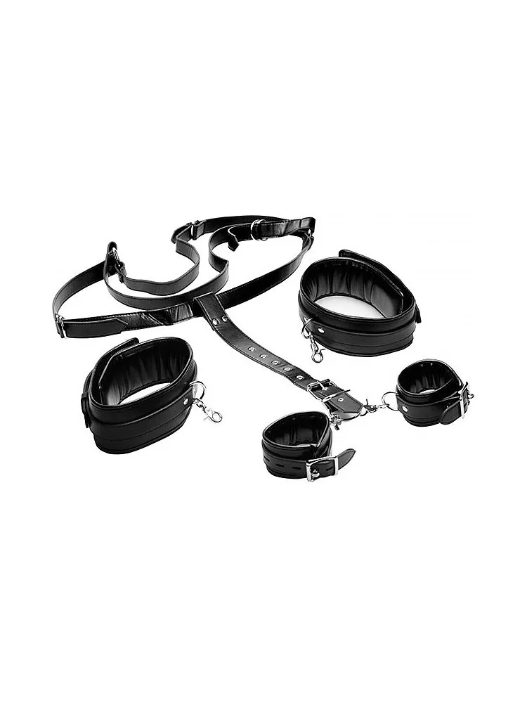 Strict Thigh Sling with Wristcuffs: Fesselgeschirr, schwarz Strict Thigh Sling with Wristcuffs: Fesselgeschirr, schwarz